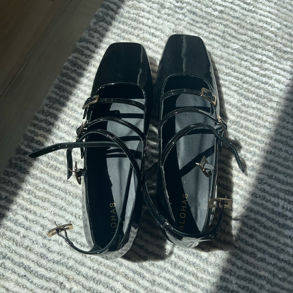 WORN ONCE! Alohas Luke Leather Ballet Flat